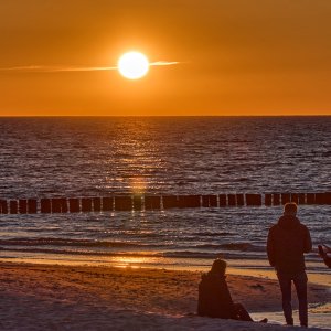 Abends am Strand...... Werner Schuffenhauer